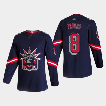 Män Ishockey New York Rangers tröja Jacob Trouba 8 2020-21 Reverse Retro Authentic